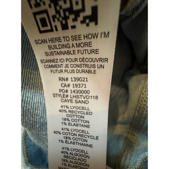 NWT Frame Denim Le High Waist Ankle Straight Leg Jean Caye Sand Lyocell Blend 27 - Picture 6 of 7